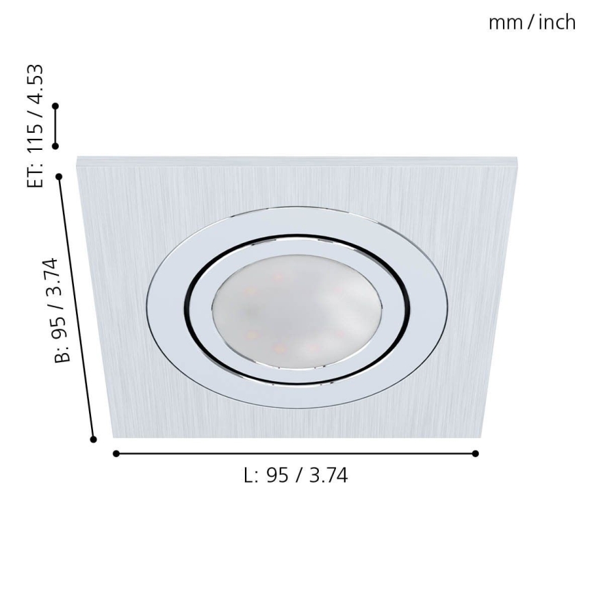 Eglo 98636 - Riippuva LED-kattovalaisin AREITIO 1xGU10/5W/230V