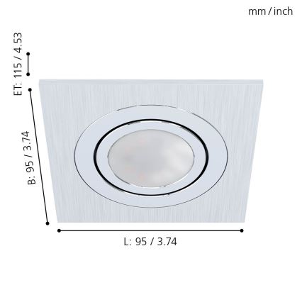 Eglo - SETTI 3xLED Upotettu valo AREITIO 3xGU10/5W/230V