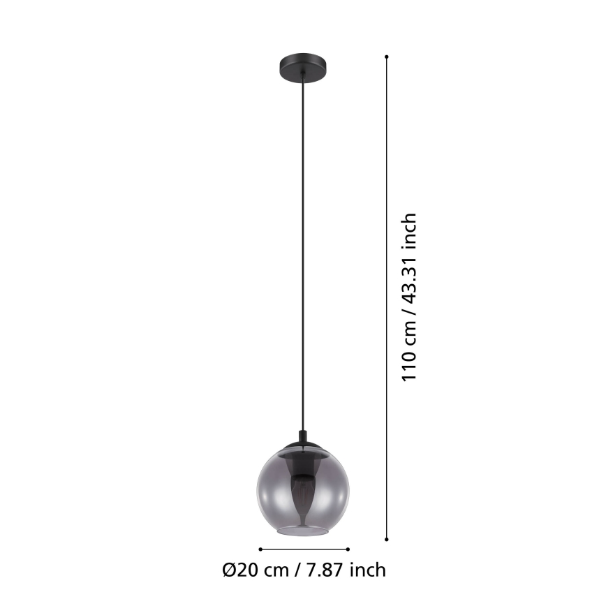 Eglo 98651 - Kattokruunu narulla ARISCANI 1xE27/40W/230V