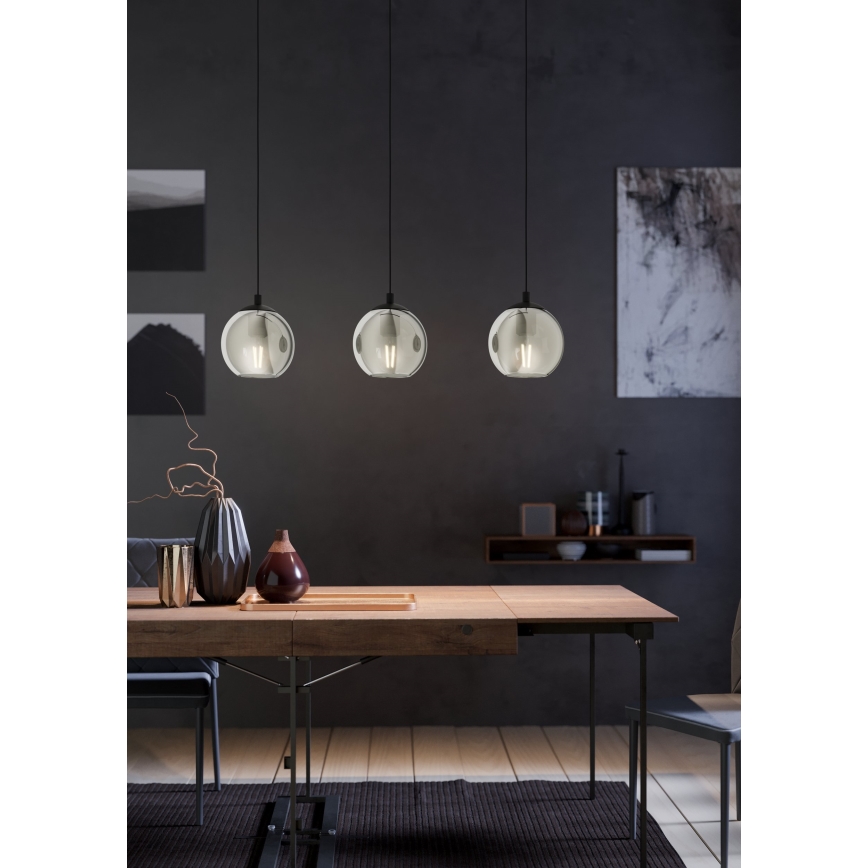 Eglo 98652 - Kattokruunu narulla ARISCANI 3xE27/40W/230V