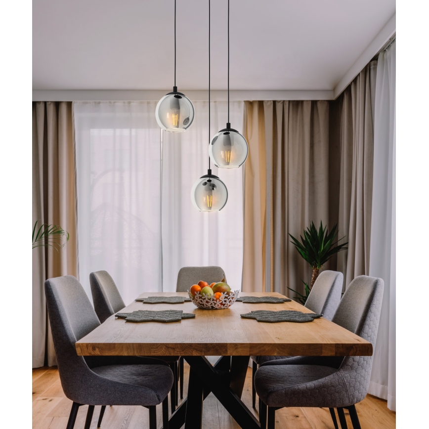 Eglo 98653 - Kattokruunu narulla ARISCANI 3xE27/40W/230V