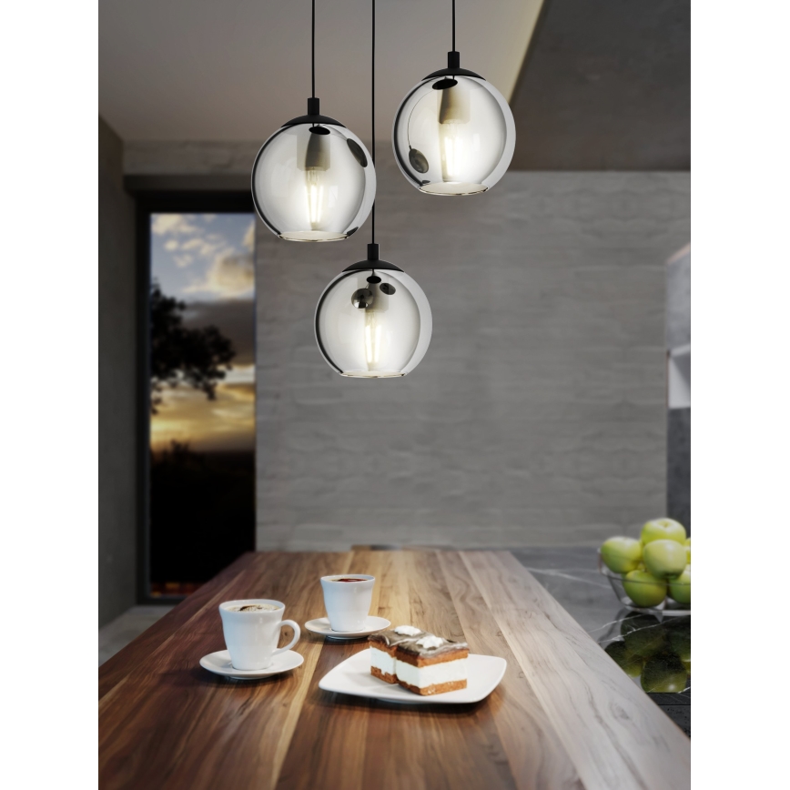 Eglo 98653 - Kattokruunu narulla ARISCANI 3xE27/40W/230V