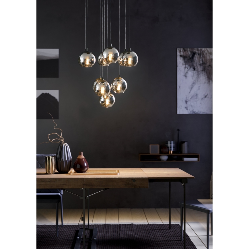 Eglo 98654 - Kattokruunu narulla ARISCANI 10xE27/40W/230V