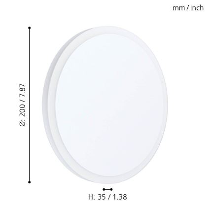 Eglo 98656 - LED-kattovalaisin MONGODIO 1 LED/8,6W/230V