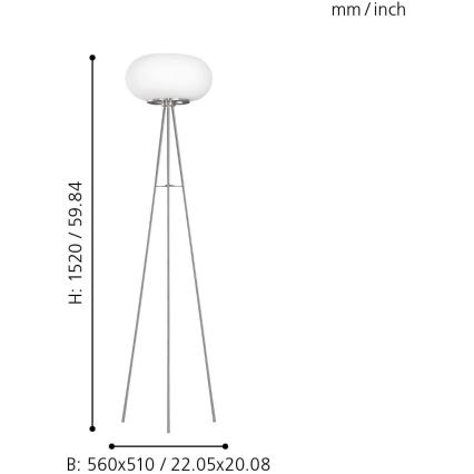 Eglo - LED RGB himmennettävä lattialamppu OPTICA-C LED/17W/230V halkaisija 56 cm