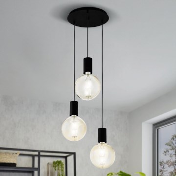Eglo 98663 - Kattokruunu narulla POZUETA 3xE27/40W/230V