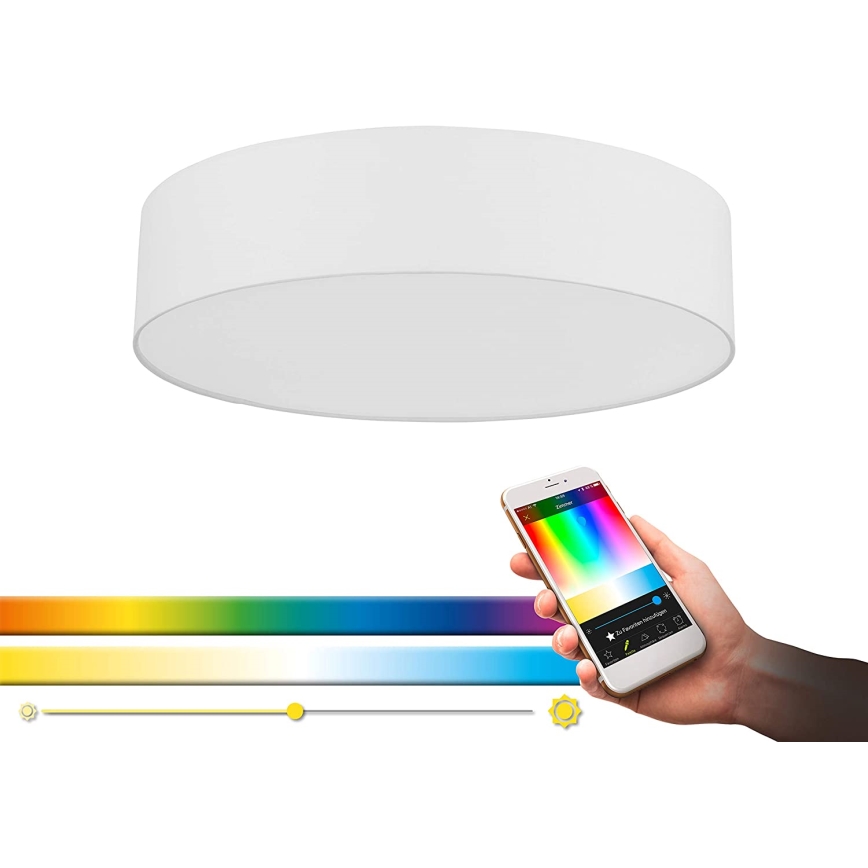 Eglo 98664 - Himmennettävä LED-RGB-kattovalaisin ROMAO-C LED/33W/230V + Kaukosäädin