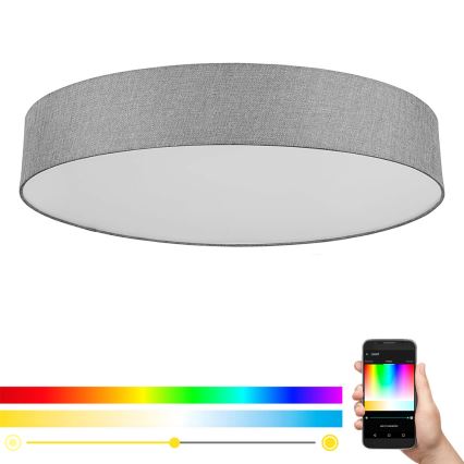Eglo - Himmennettävä LED-RGB-kattovalaisin ROMAO-C LED/42W/230V + Kauko-ohjaus