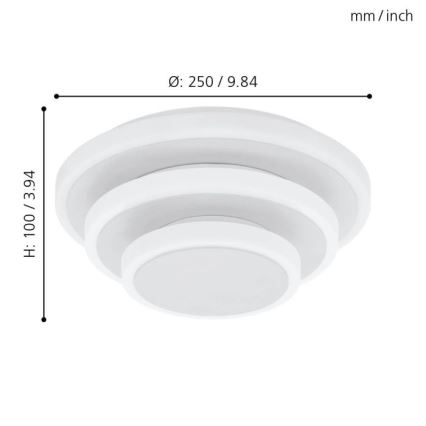 Eglo 98676 - LED-kattovalaisin ELGVERO LED/11,4W/230V + LED/8,6W + LED/5,4W