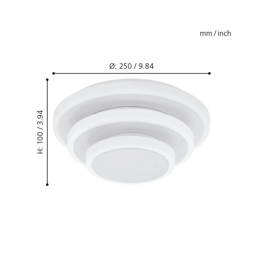 Eglo 98676 - LED-kattovalaisin ELGVERO LED/11,4W/230V + LED/8,6W + LED/5,4W