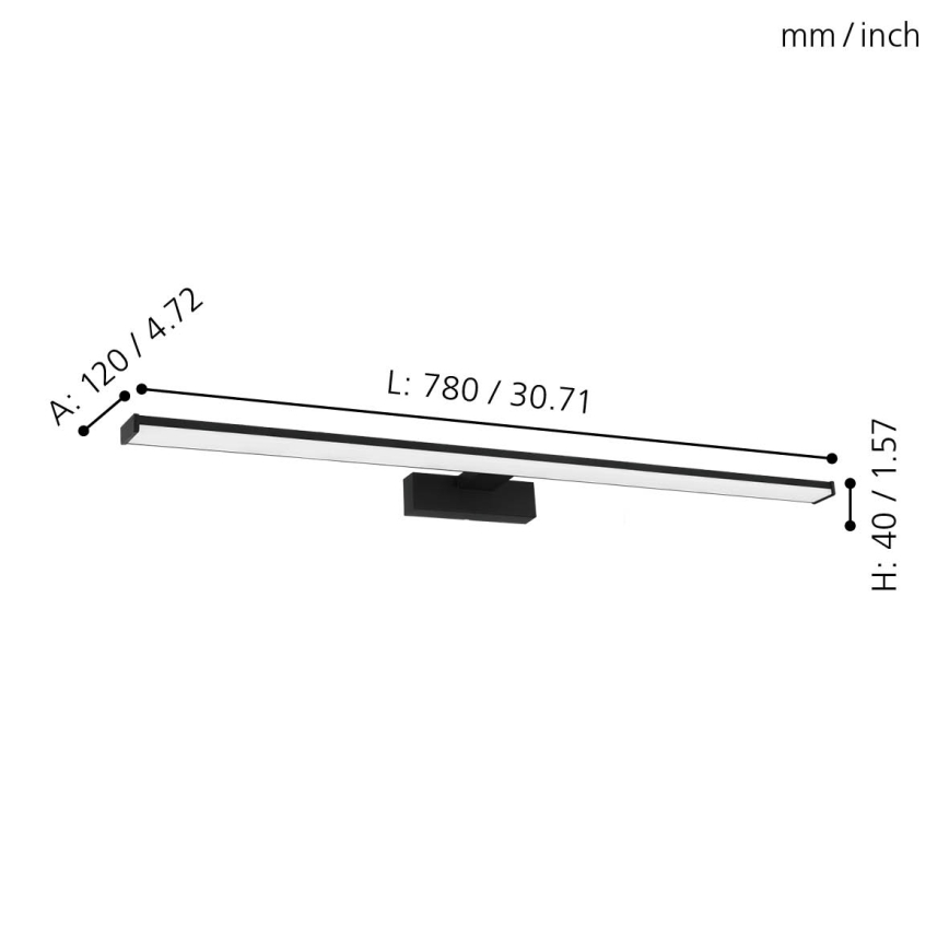 Eglo - Kylpyhuoneen LED-peilivalo LED/14W/230V 4000K 78 cm IP44