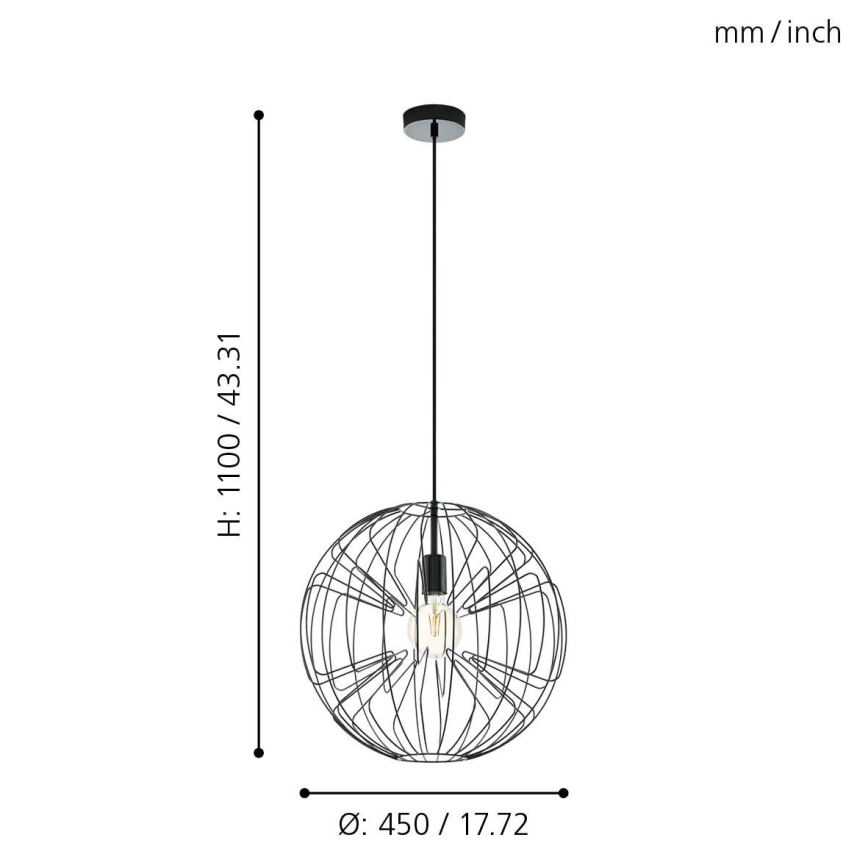 Eglo 98688 - Kattokruunu narulla OKINZURI 1xE27/60W/230V