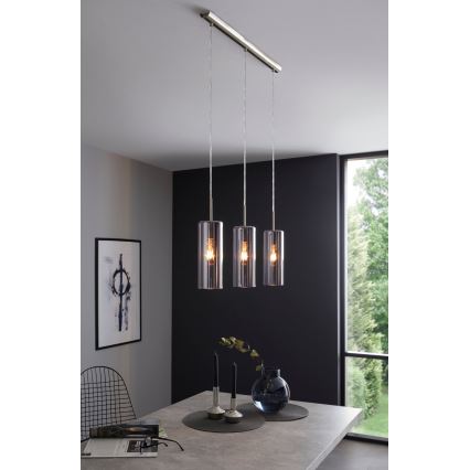 Eglo 98695 - Kattokruunu narulla SELVINO 3xE27/15W/230V