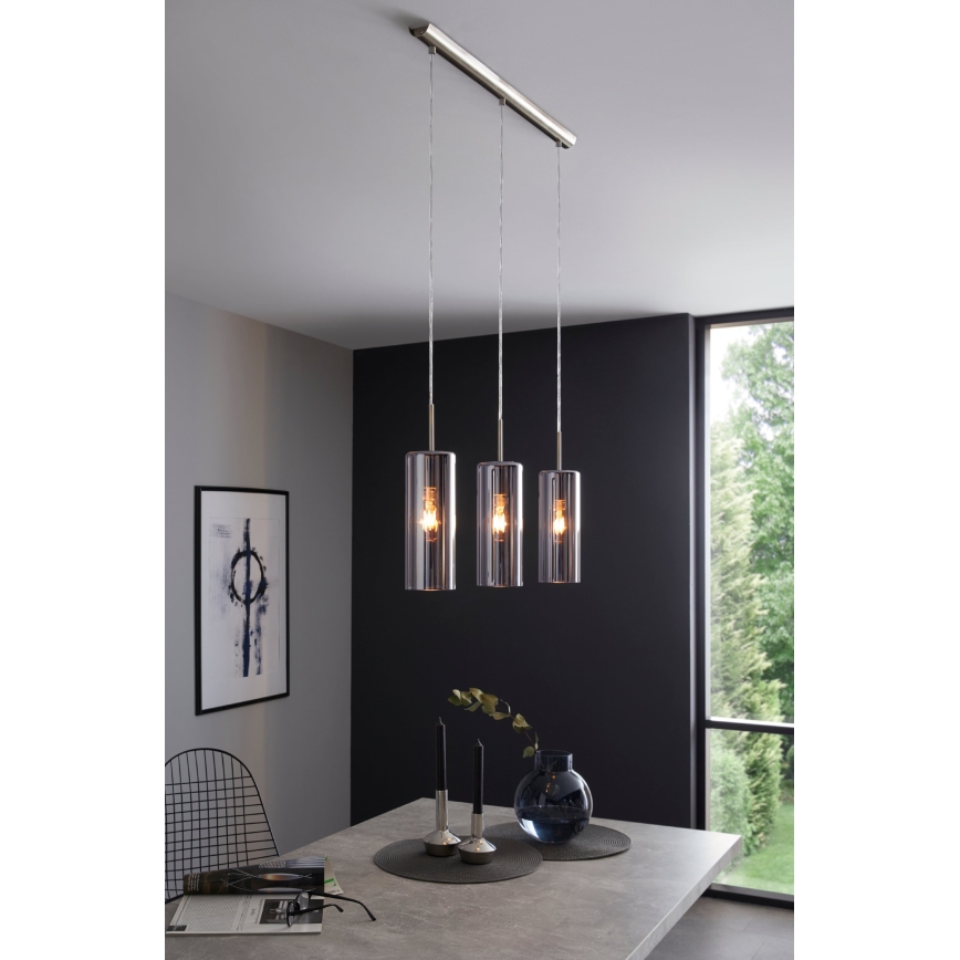 Eglo 98695 - Kattokruunu narulla SELVINO 3xE27/15W/230V