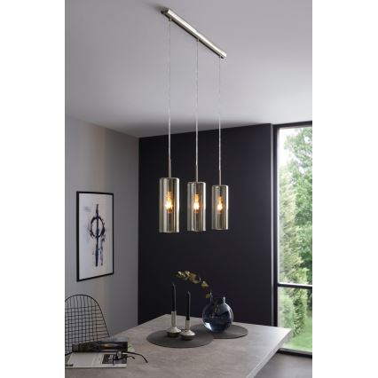 Eglo 98697 - Kattokruunu narulla SELVINO 3xE27/15W/230V