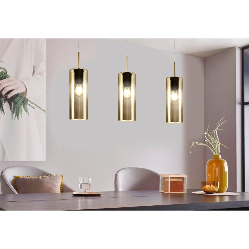 Eglo 98697 - Kattokruunu narulla SELVINO 3xE27/15W/230V