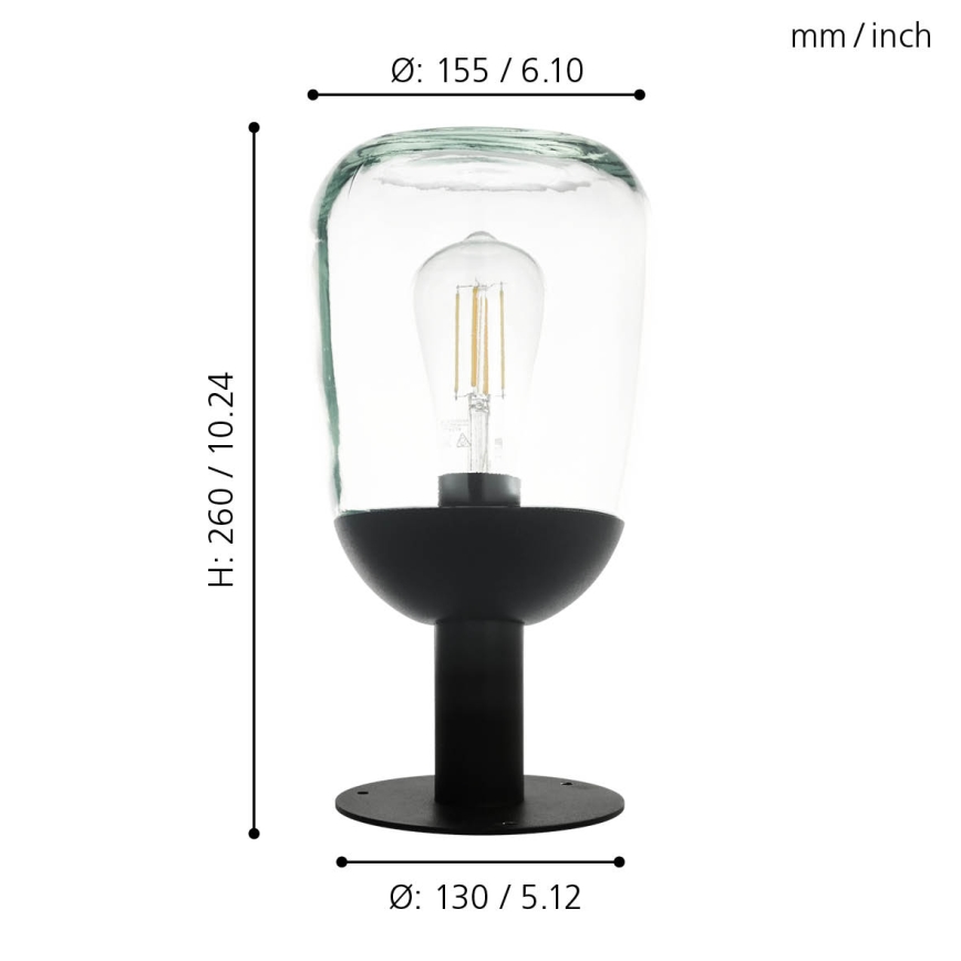 Eglo 98702 - Ulkovalaisin DONATORI 1xE27/60W/230V IP44