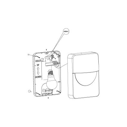Eglo 98704 - Ulkoseinävalaisin SALVANESCO 1xE27/28W/230V IP44
