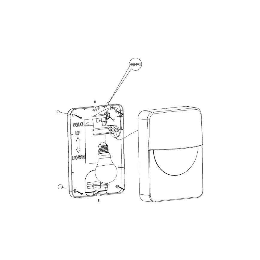 Eglo 98704 - Ulkoseinävalaisin SALVANESCO 1xE27/28W/230V IP44
