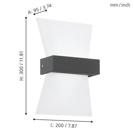 Eglo 98717 - LED-ulkoseinävalaisin ALBENZA LED/4,8W/230V IP44