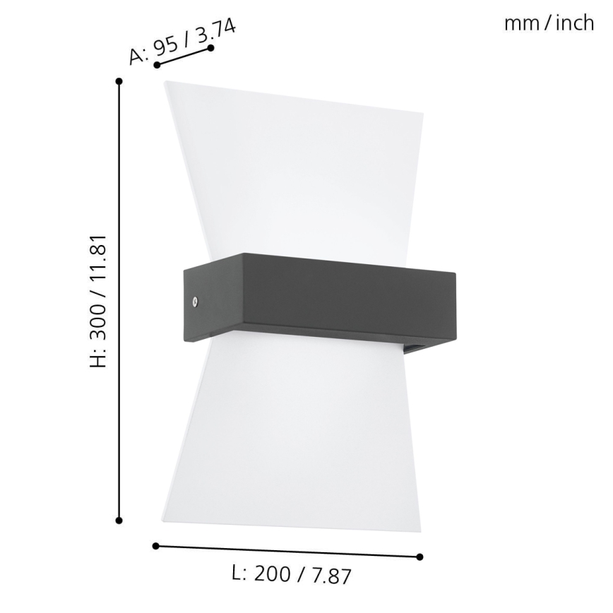 Eglo 98717 - LED-ulkoseinävalaisin ALBENZA LED/4,8W/230V IP44