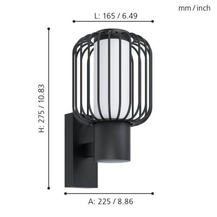 Eglo 98721 - Ulkoseinävalaisin RAVELLO 1xE27/28W/230V IP44