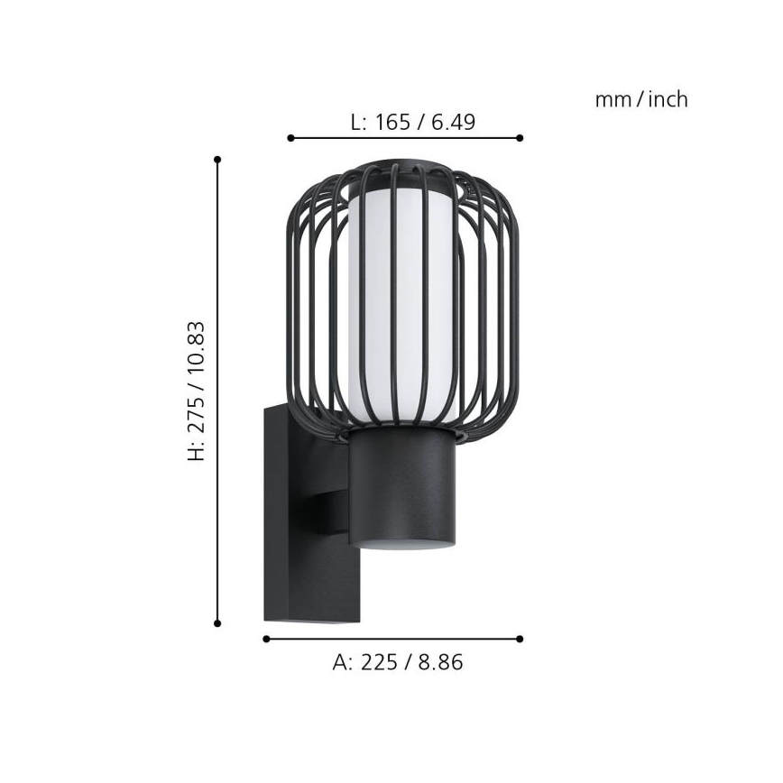 Eglo 98721 - Ulkoseinävalaisin RAVELLO 1xE27/28W/230V IP44
