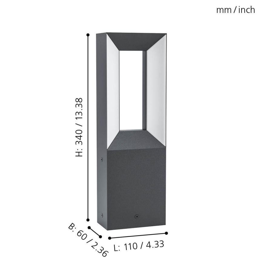 Eglo - LED-ulkovalaisin 2xLED / 5W / 230V IP44 34 cm