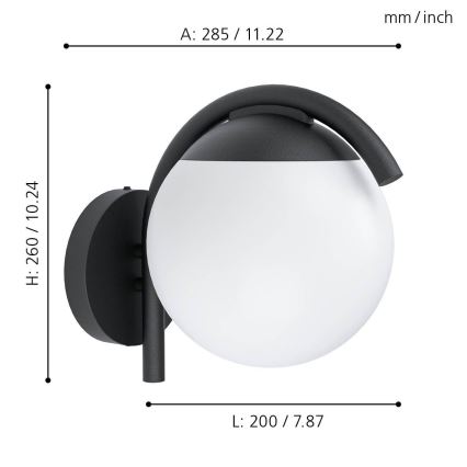 Eglo 98731 - Ulkoseinävalaisin VECCHIA 1xE27/28W/230V IP44