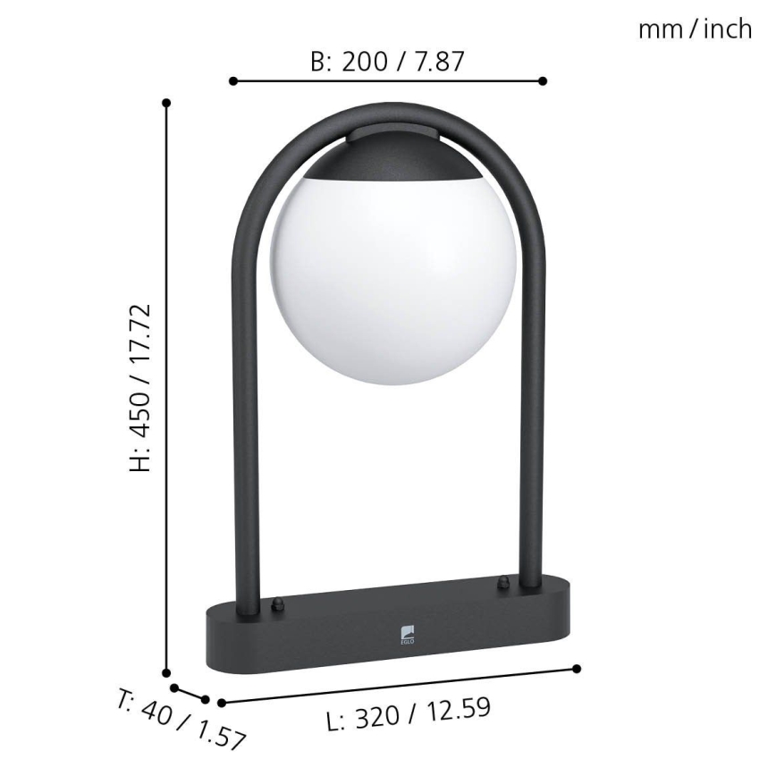 Eglo 98732 - Ulkovalaisin VECCHIA 1xE27/28W/230V IP44