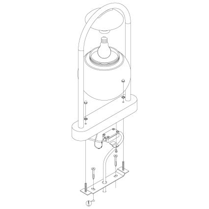 Eglo 98732 - Ulkovalaisin VECCHIA 1xE27/28W/230V IP44