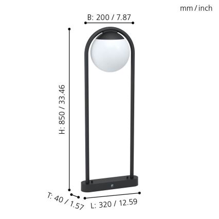 Eglo 98733 - Ulkovalaisin VECCHIA 1xE27/28W/230V IP44