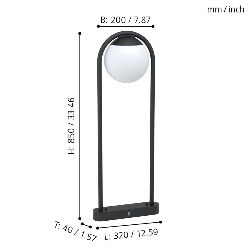 Eglo 98733 - Ulkovalaisin VECCHIA 1xE27/28W/230V IP44