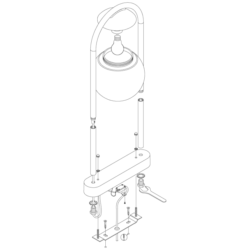 Eglo 98733 - Ulkovalaisin VECCHIA 1xE27/28W/230V IP44
