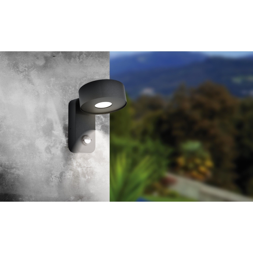 Eglo 98738 - LED-ulkoseinävalaisin anturilla PALOSCO LED/6W/230V IP44
