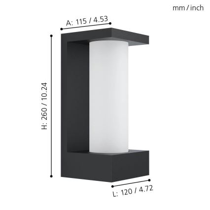 Eglo 98744 - LED-ulkoseinävalaisin CIVIDINO LED/6W/230V IP44