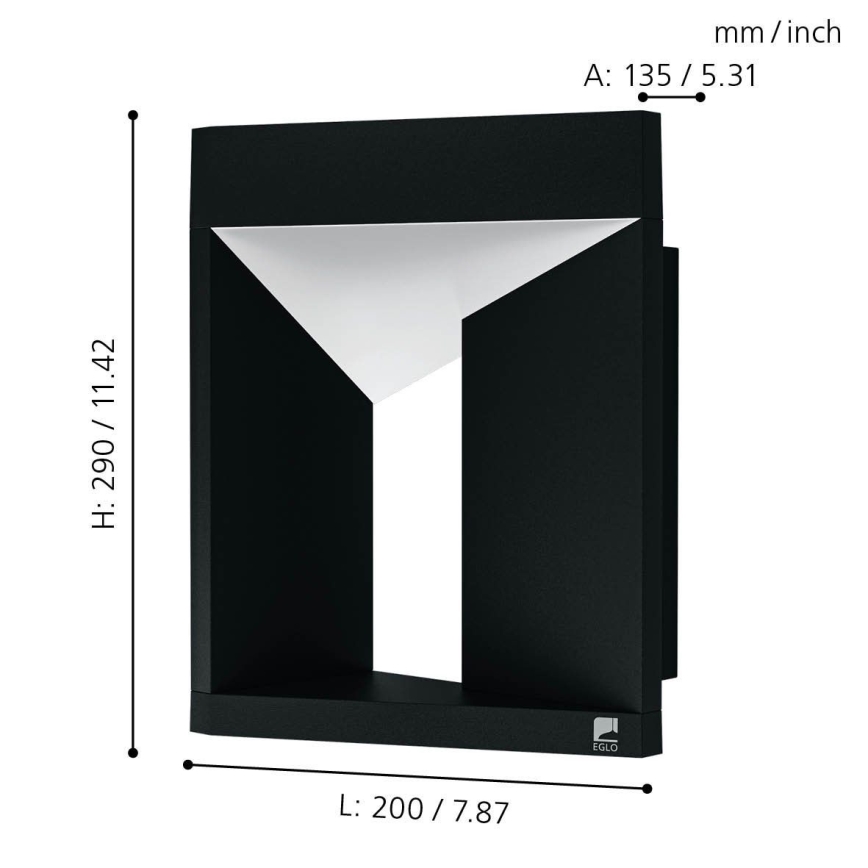 Eglo 98748 - LED-ulkoseinävalaisin NEMBRO LED/10W/230V IP54