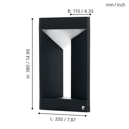 Eglo 98749 - LED-ulkoseinävalaisin NEMBRO LED/10W/230V IP54