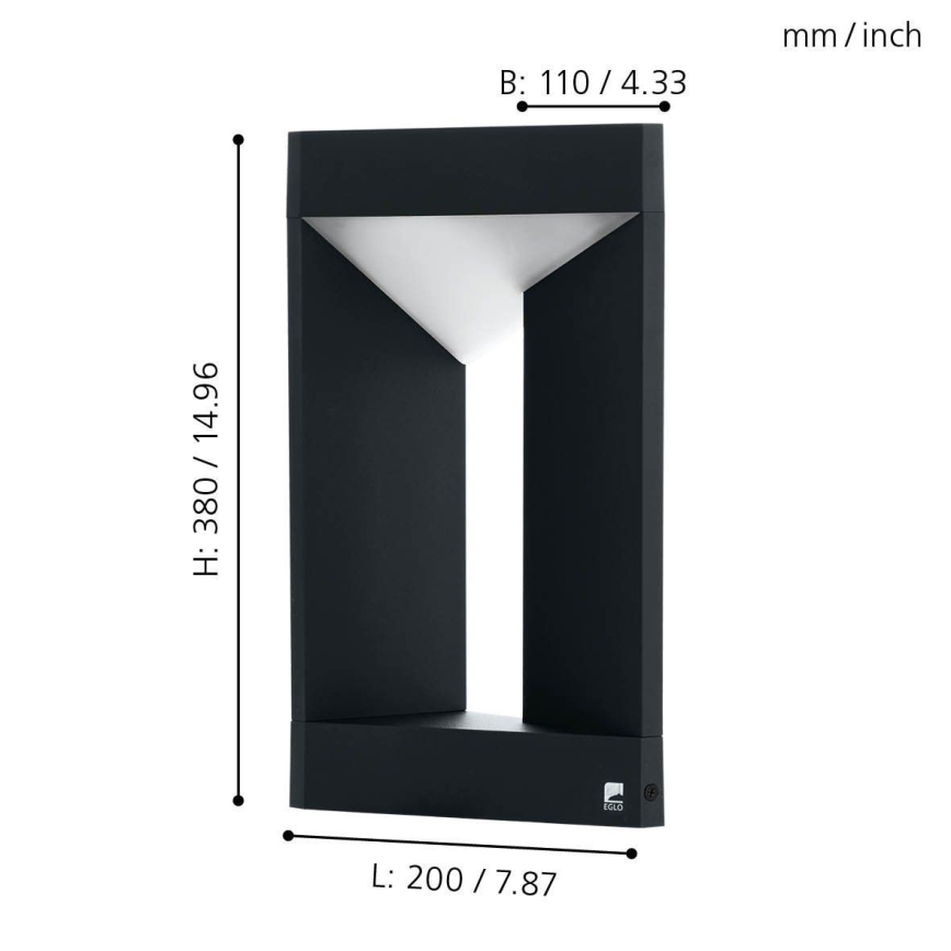 Eglo 98749 - LED-ulkoseinävalaisin NEMBRO LED/10W/230V IP54