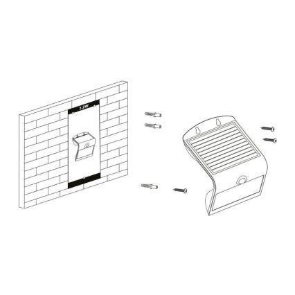 Eglo - Aurinkokennovalo anturilla LED/3,2W/3,7V 2000 mAh IP54