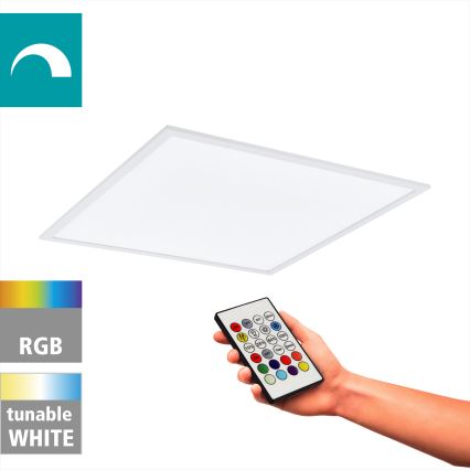 Eglo - RGBW Himmennettävä kattovalaisin LED/32,5W/230V 2700-6500K 60x60 cm + kauko-ohjaus