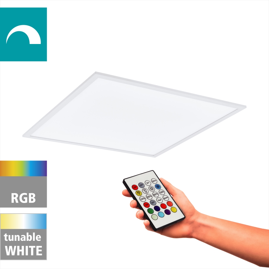 Eglo - RGBW Himmennettävä kattovalaisin LED/32,5W/230V 2700-6500K 60x60 cm + kauko-ohjaus