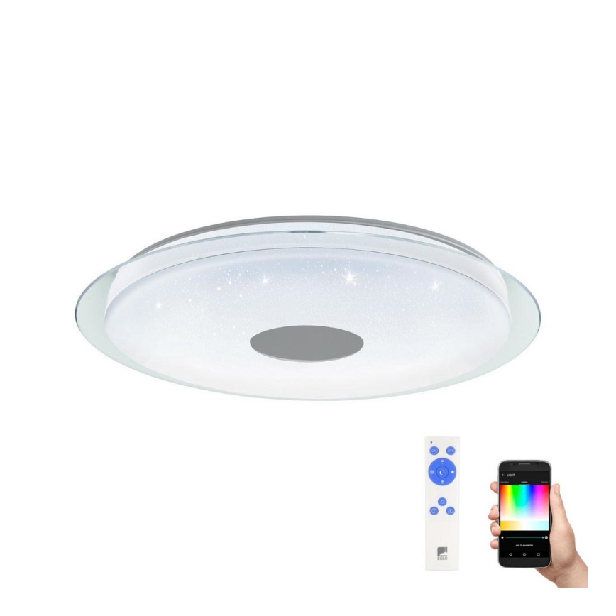 Eglo 98769 - Himmennettävä LED-RGB-kattovalaisin LANCIANO-C LED/53W/230V + kauko-ohjaus
