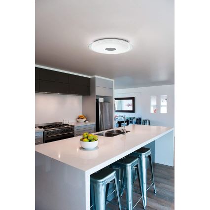 Eglo 98769 - Himmennettävä LED-RGB-kattovalaisin LANCIANO-C LED/53W/230V + kauko-ohjaus