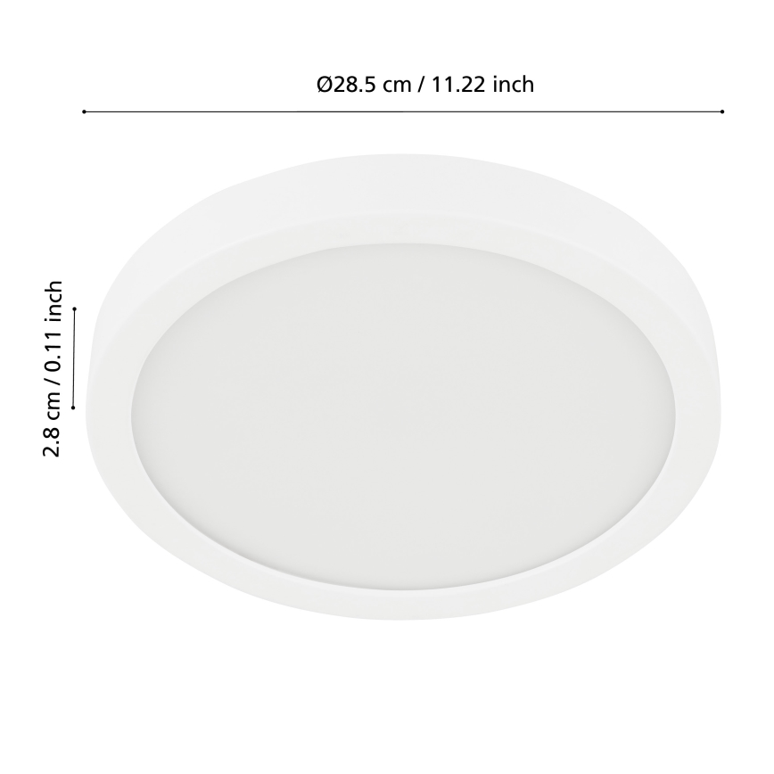 Eglo - LED Himmennettävä kylpyhuoneen kattovalo LED/19,5W/230V 2700-6500K IP44 ZigBee