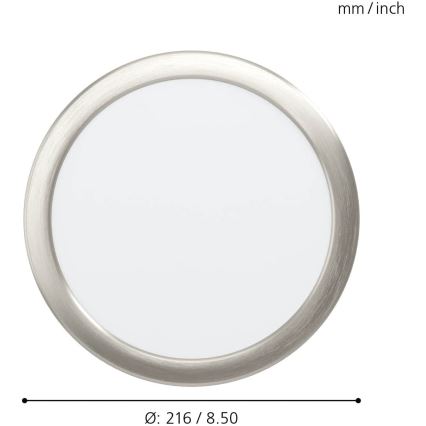 Eglo - LED Himmennettävä kylpyhuoneen upotettava valo LED/16,5W/230V IP44 ZigBee