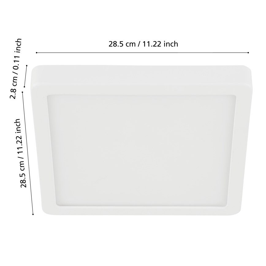 Eglo - himmennettävä LED-kattovalaisin kylpyhuoneeseen LED/19,5W/230V 2700-6500K IP44 ZigBee 28,5x28,5 cm