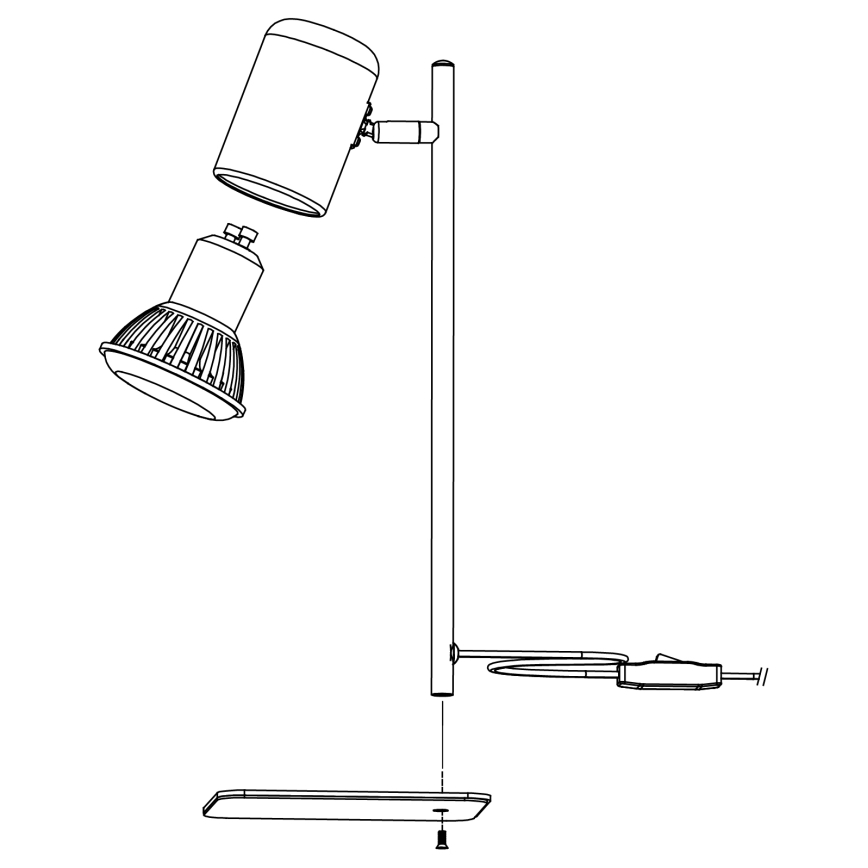 Eglo - LED-pöytälamppu 1xGU10/4,5W/230V valkoinen