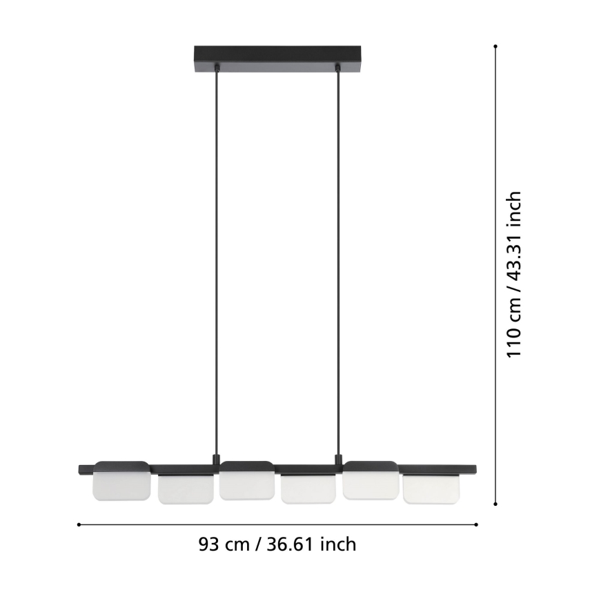 Eglo - LED Himmennettävä kattokruunu johdossa 6xLED/4,5W/230V