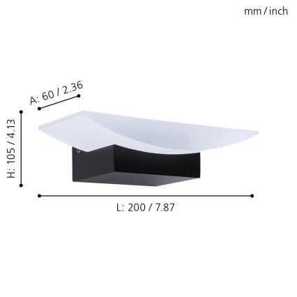 Eglo - LED-seinävalo LED/5,6W/230V